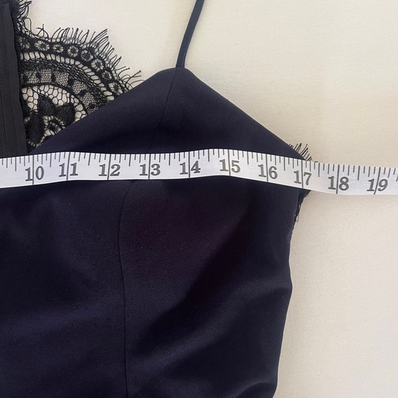 Windsor Navy Formal Dress w/ Lace Back & Front Slit Size L - Picture 6 of 10